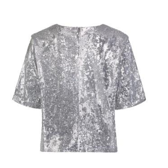 SEQUIN DROP SHOULDER TEE - Picture 2 of 5
